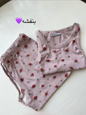 ست تاپ و شورتک zara کبریتی تمام نخ