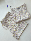 ست تاپ و شورتک zara کبریتی تمام نخ